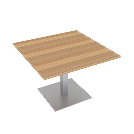 SKUTCHI DESIGNS Square 42in. Meeting Table, Square Metal Base, Conference Table, Harmony Series, Driftwood HAR-SQ-42-SQ-XD21